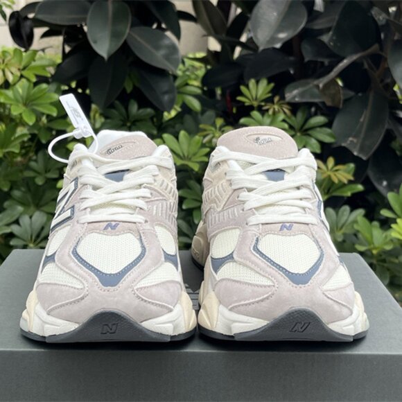 New Balance 9060 Grey & Blue Suede Sneakers - Picture 10 of 12